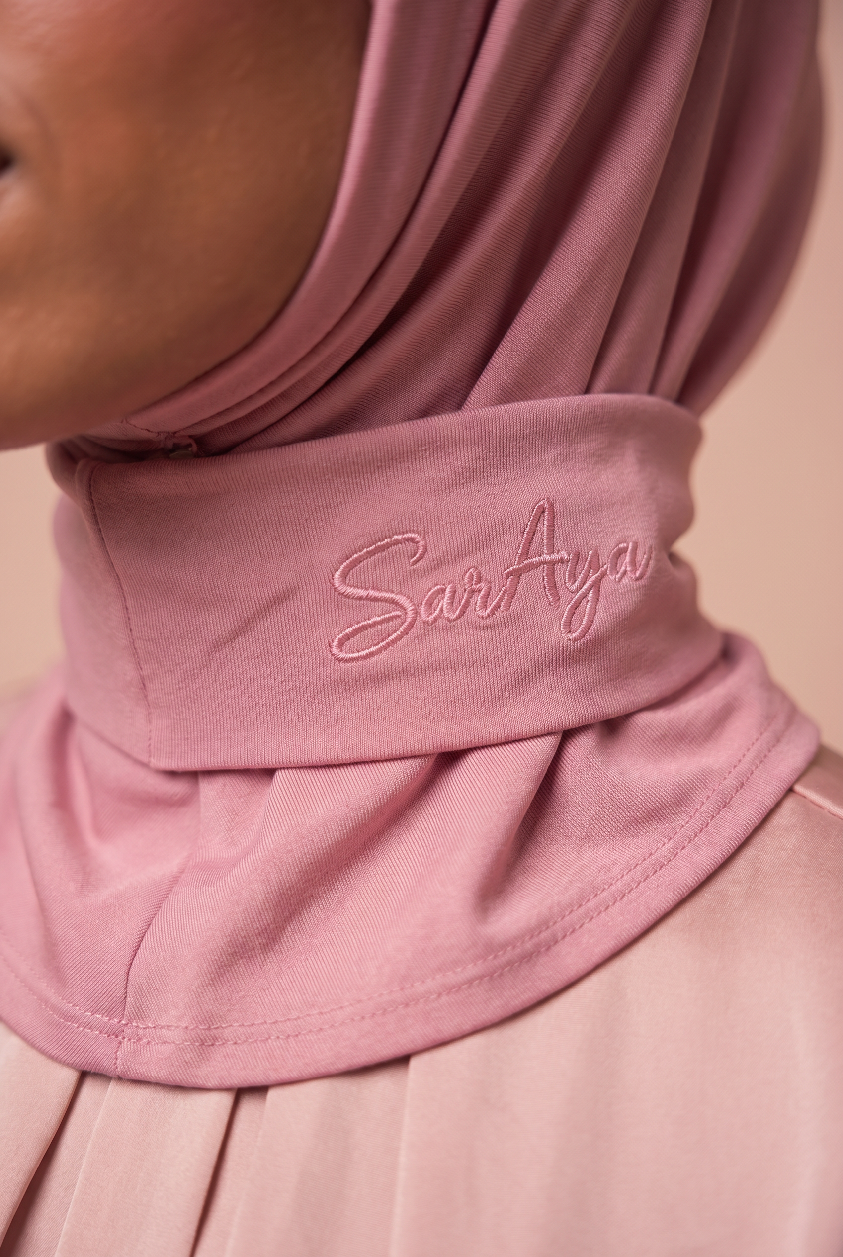 Hijab cagoule Rose Poudré