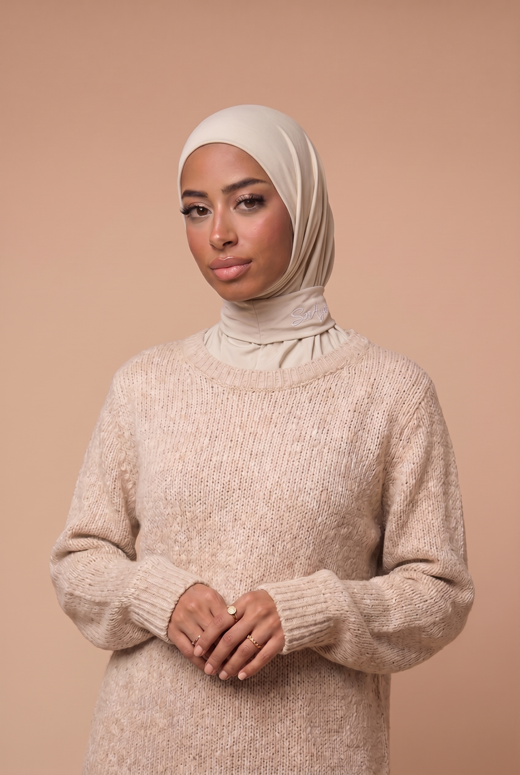 Hijab cagoule Blanc crème