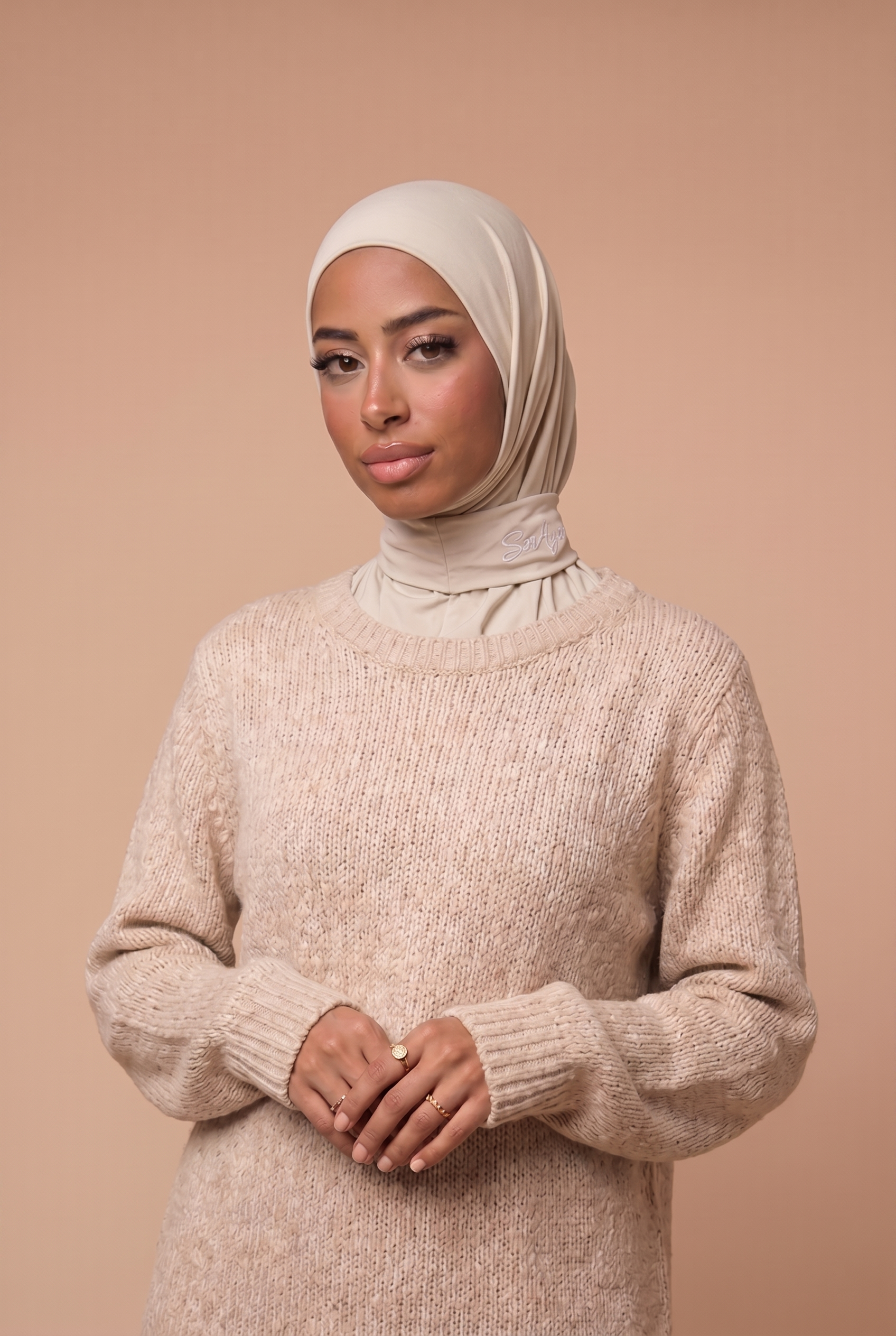 Hijab cagoule Blanc crème