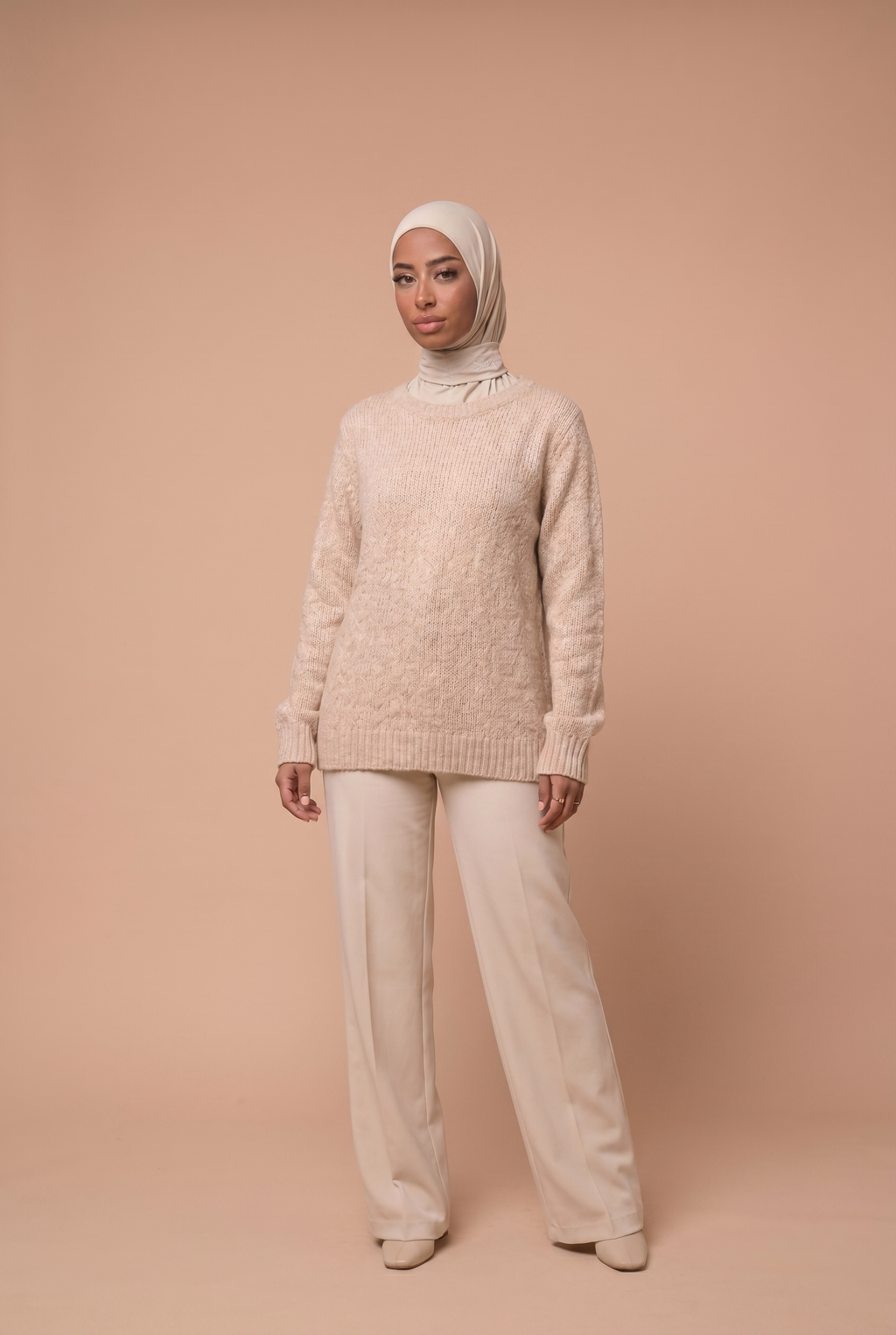 Hijab cagoule Blanc crème
