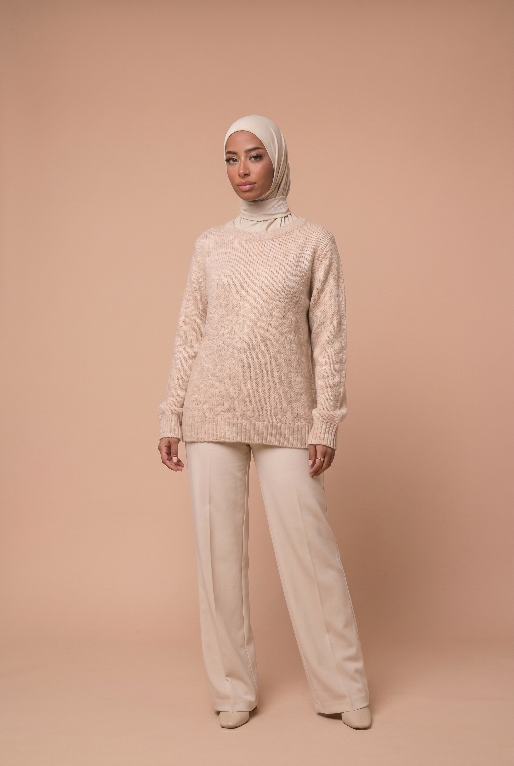 Hijab cagoule Blanc crème