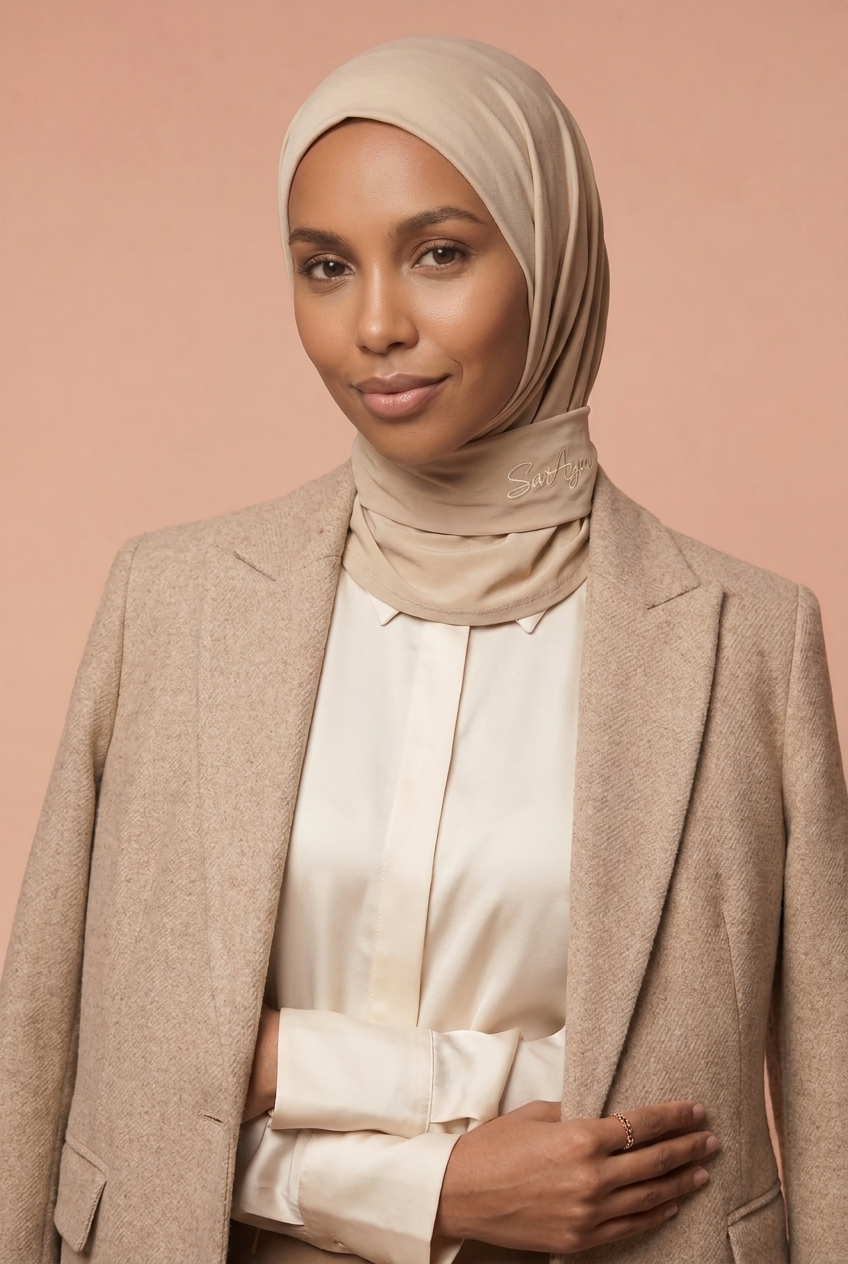 Hijab cagoule Beige taupe