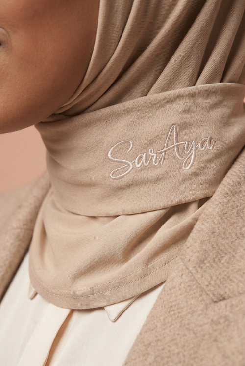 Hijab cagoule Beige taupe