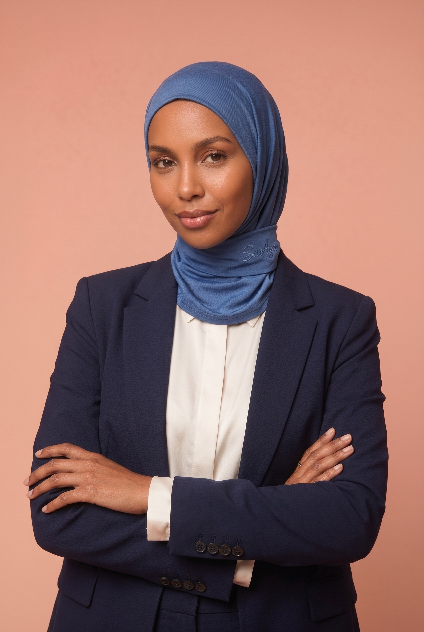 Hijab cagoule Bleu