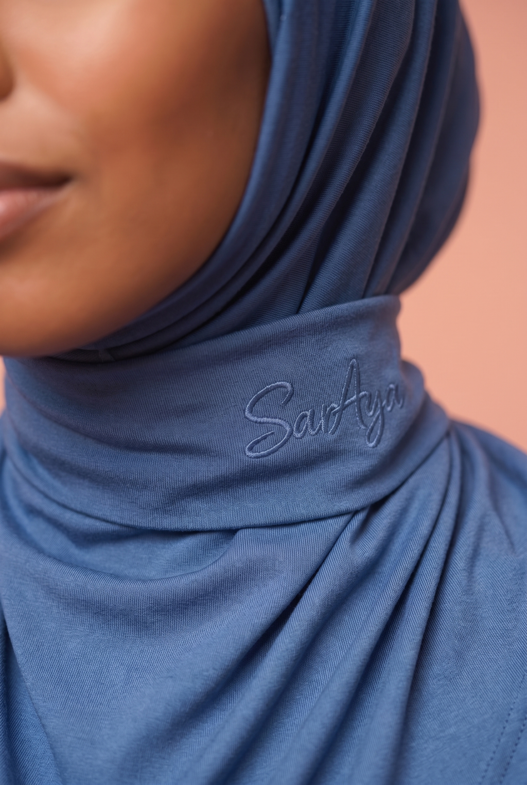 Hijab cagoule Bleu
