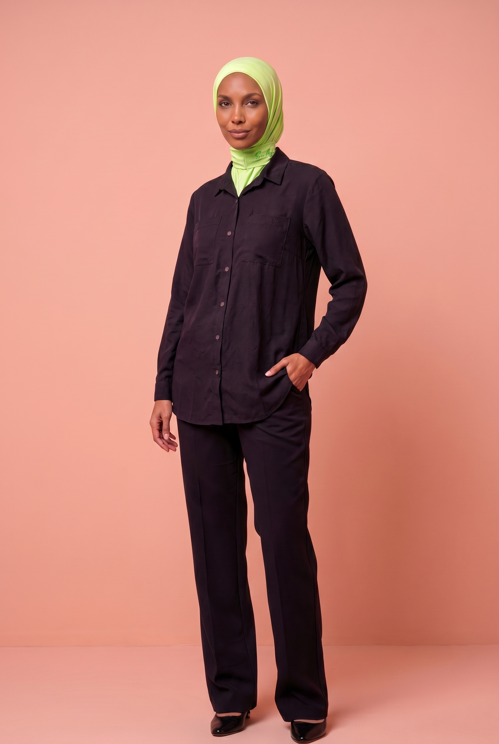 Hijab cagoule Vert