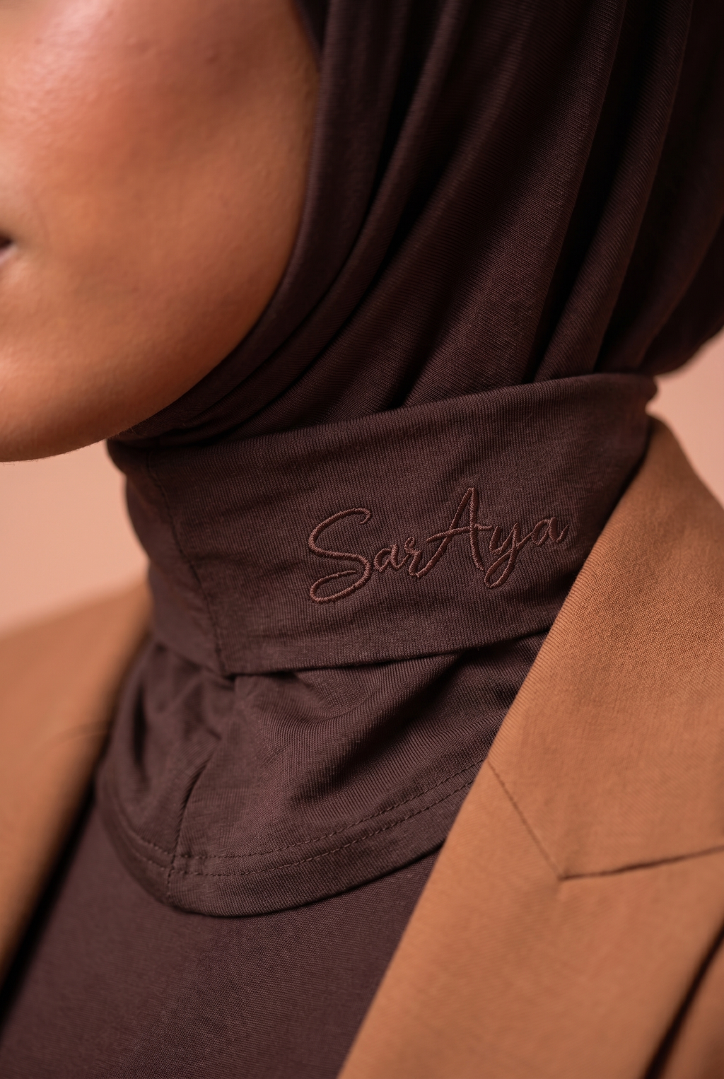 Hijab cagoule Marron Chocolat