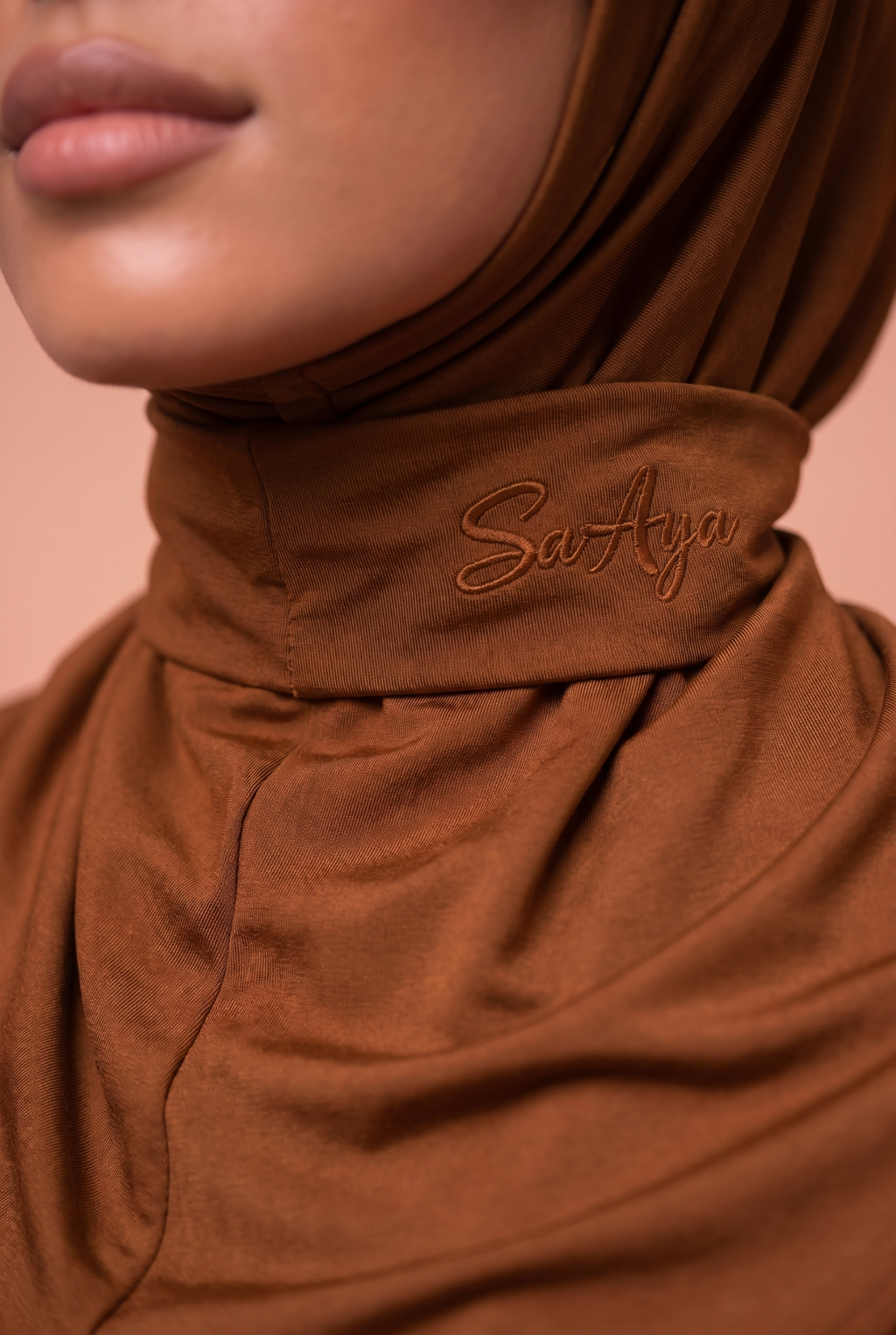 Hijab cagoule Marron Caramel