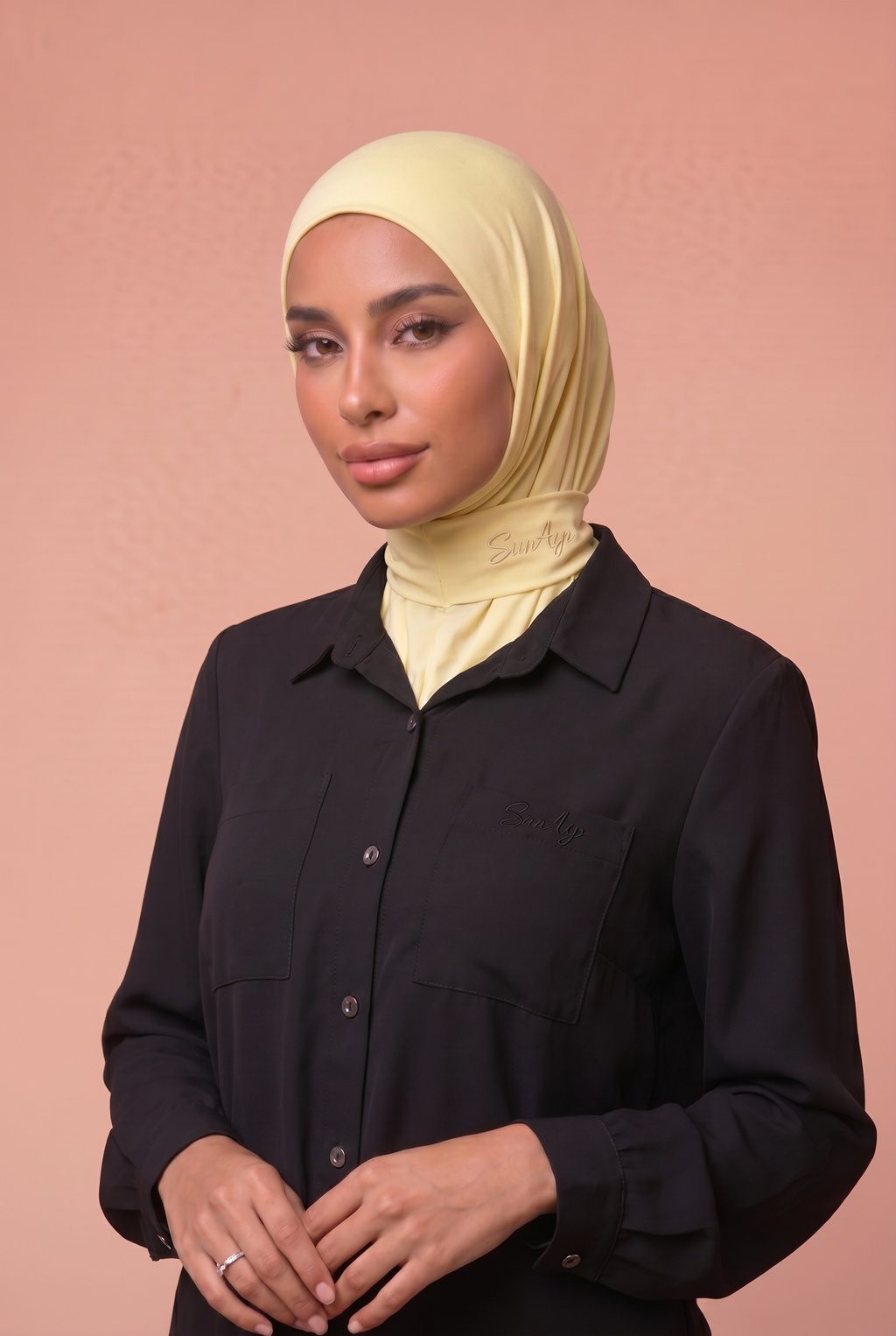 Hijab cagoule Jaune citron