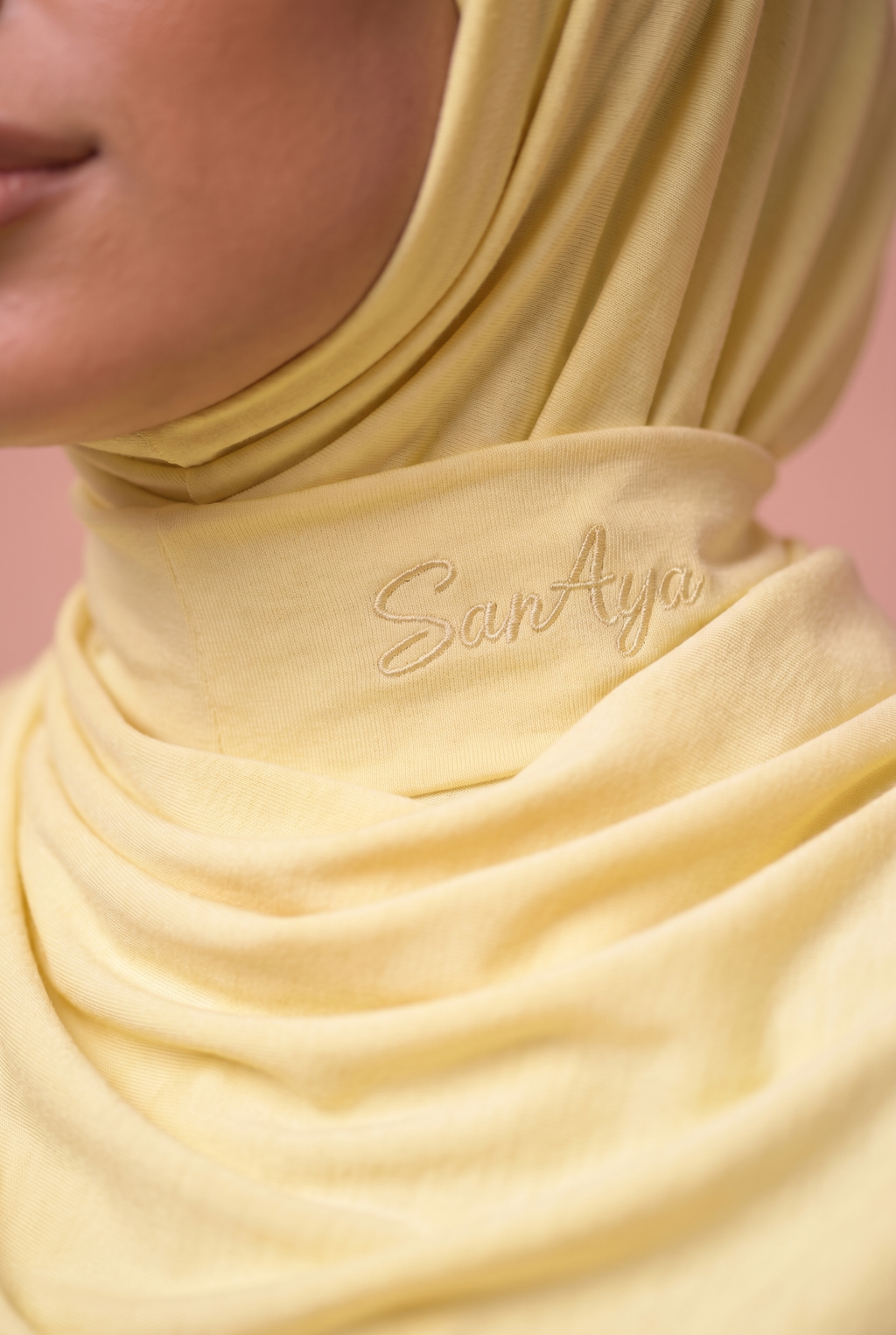 Hijab cagoule Jaune citron
