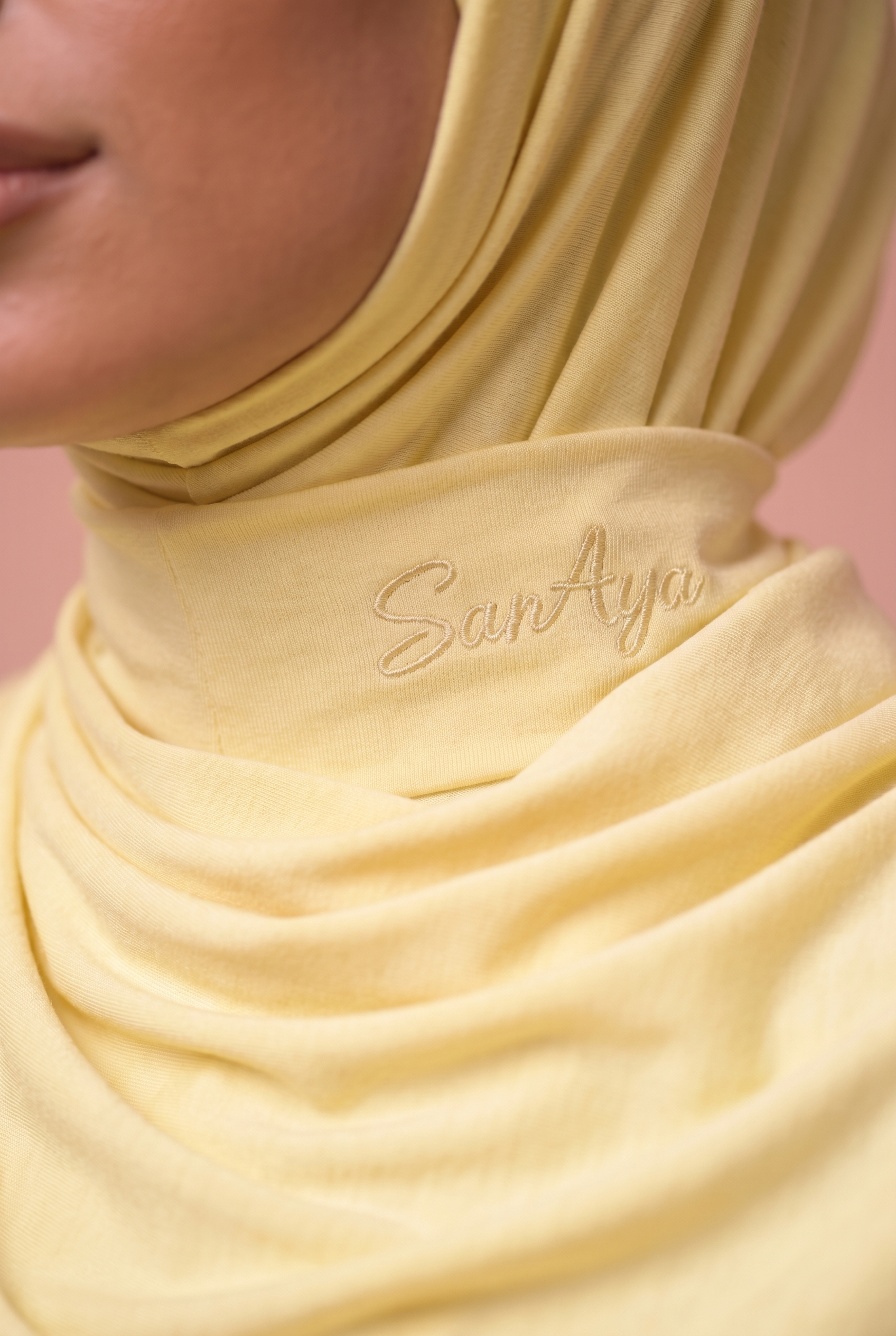 Hijab cagoule Jaune citron